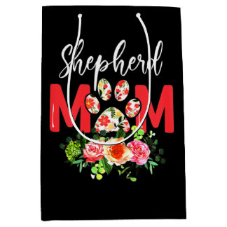 Sacola Para Presentes Média Mãe German shepherd Bonita
