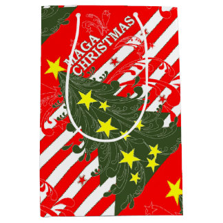 Sacola Para Presentes Média MAGA Christmas Patriotic