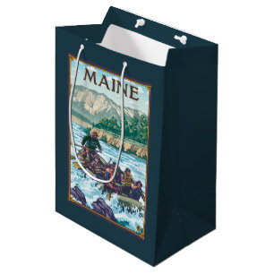 Sacola Para Presentes Média MaineRiver que transporta a cena