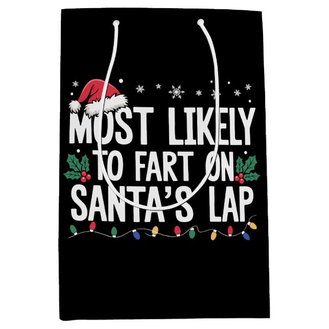 Sacola Para Presentes Média Mais Provável Para Se Debruçar Sobre O Natal Dos P (Frente)