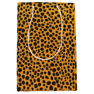 Sacola Para Presentes Média Manchas de Pantera padrão de Pele de Animal