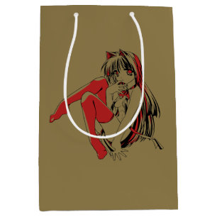 Sacola Para Presentes Média Mangá R & B, Anime Loli Gata Neko Furry
