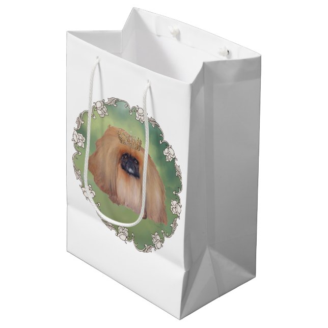 Sacola Para Presentes Média Mansões Verdes (Frente inclinada)