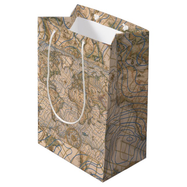 Sacola Para Presentes Média Mappa Mundi (Verso inclinado)