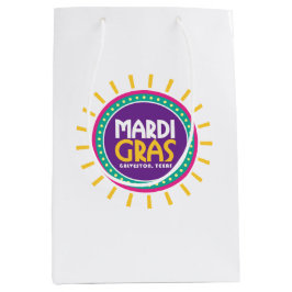 Sacola Para Presentes Média Mardi Gras Sun, Galveston, Texas