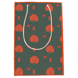 Sacola Para Presentes Média Marigold em Verde (Copo de Riso)