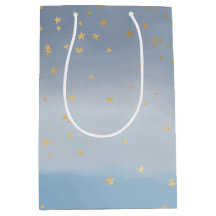 Marinho Azul Dourado Estrelas Sky Watercolor