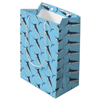 Sacola Para Presentes Média Marlin Azul em azul Carolina