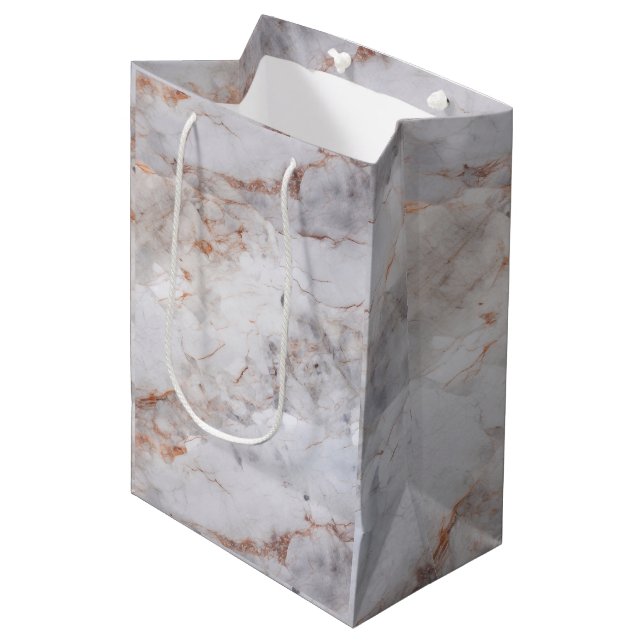 Sacola Para Presentes Média Mármol (Frente inclinada)