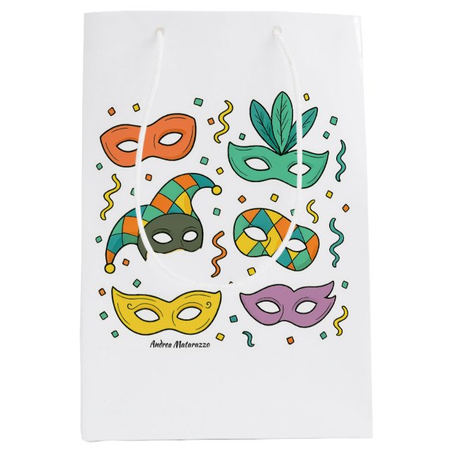 Sacola Para Presentes Média Máscaras Voadoras (Frente)