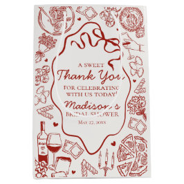 Sacola Para Presentes Média Massa Italiana Isso É Amor Lembrancinha de Chá de 