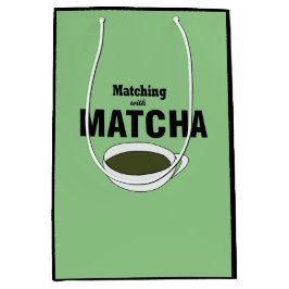 Sacola Para Presentes Média Matcha Green Tea