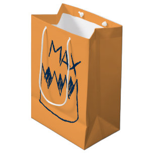 Sacola Para Presentes Média Max & Crown Sketch