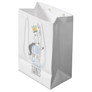 Sacola Para Presentes Média Max   O Rei de Todas as Coisas Selvagens - Azul