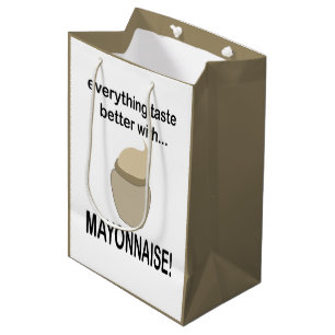 Sacola Para Presentes Média Mayonnaise Sauce Comida Engraçado Mayonnaise