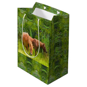 Sacola Para Presentes Média Med Gift Bag Assateague Ponies