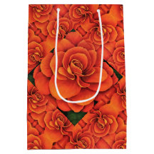 Med Gift Bag Orange Begonia