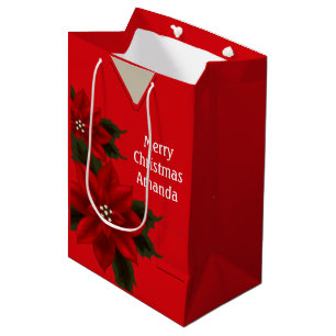 Sacola Para Presentes Média Medicina Esfrega o Natal Vermelho MGB