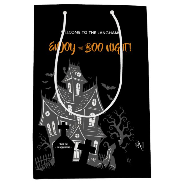 Sacola Para Presentes Média Medium Gift Bag : HALLOWEEN Home (black) (Frente)