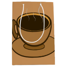 Sacola Para Presentes Média Meio século Moderno Café Marrom