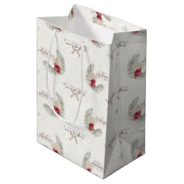 Sacola Para Presentes Média Mele Kalikimaka, Natal do Estilo Havaiano