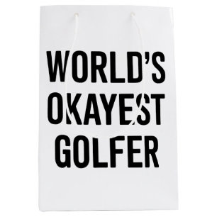 Sacola Para Presentes Média Melhor Golfista do Mundo Papai Dia dos Pais Golfe