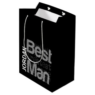 Sacola Para Presentes Média Melhor Homem Extraordinário PERSONALIZADO