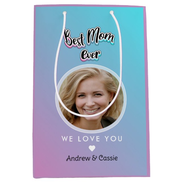 Sacola Para Presentes Média Melhor mãe de sempre (Frente)