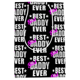 Sacola Para Presentes Média Melhor Pai de Menina Padrão