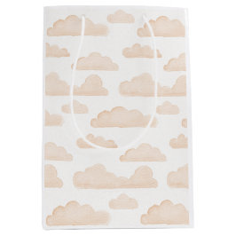 Sacola Para Presentes Média Melon Dreamtime Watercolor Clouds Gift Bag