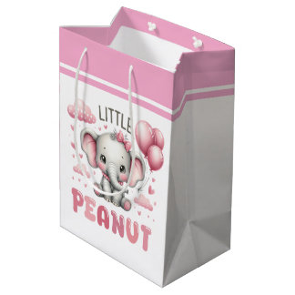 Sacola Para Presentes Média Menina Adorável Amendoim Pequeno