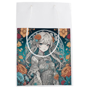 Sacola Para Presentes Média Menina de anime
