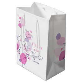 Sacola Para Presentes Média Menina de flores de casamento de Confetti favorita
