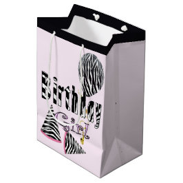 Sacola Para Presentes Média Menina do aniversário