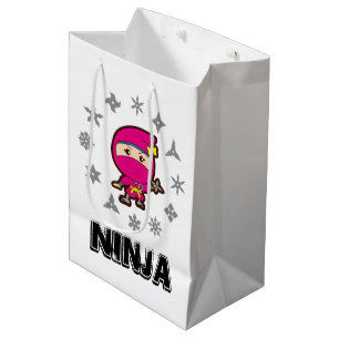 Sacola Para Presentes Média Menina Ninja