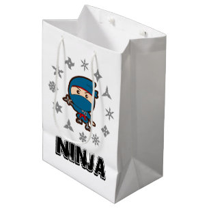 Sacola Para Presentes Média Menino Ninja