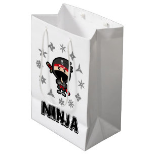 Sacola Para Presentes Média Menino Ninja