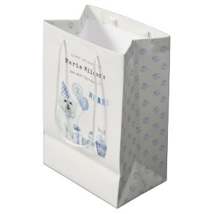 Sacola Para Presentes Média Meninos Gelados Festa Azul Cachorro De Cachorro Qu