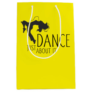Sacola Para Presentes Média Mensagem Engraçada - Apenas Dance Sobre Isso 1
