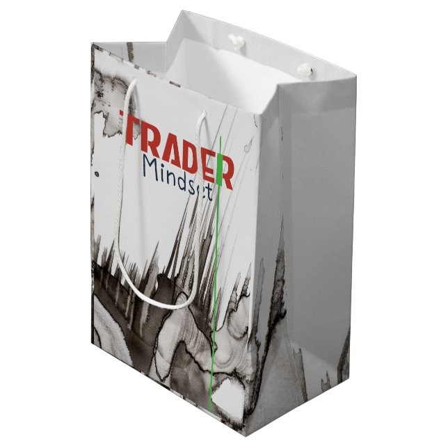 Sacola Para Presentes Média Mentalidade do Trader – Negociação com Disciplina (Frente inclinada)