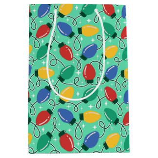 Sacola Para Presentes Média Merry & Bright Lights 