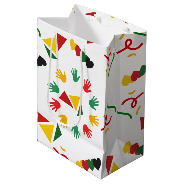 Sacola Para Presentes Média Mês da História Negra (Frente inclinada)