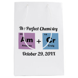 Sacola Para Presentes Média Mesa periódica do casamento de elementos