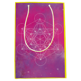 Sacola Para Presentes Média Metatron, chakra,zen,geométrico sagrado, anjo