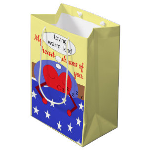 Sacola Para Presentes Média Meus Sonhos Cardíacos de Você: