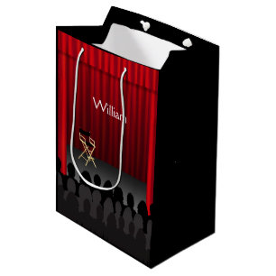 Sacola Para Presentes Média MGB Personalizado do Diretor da Cortina do Palco d
