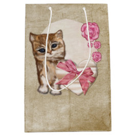 Sacola Para Presentes Média MÍDIA Mista Vitoriana do Namorados gatinho