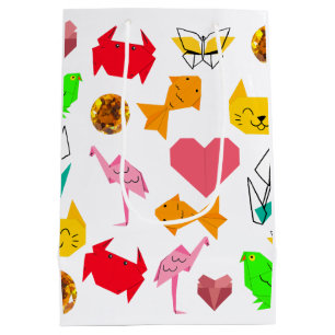 Sacola Para Presentes Média Mikitiez origami cancer joia de verão