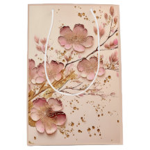 Mínimo Elegante Floral Rosa e Dourado