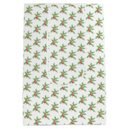 Sacola Para Presentes Média Miram delicadas bagas de Natal Holly